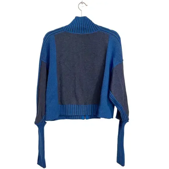 Daily Practice Blue Two Tone Crop Jacket Sz S - Picture 12 of 15